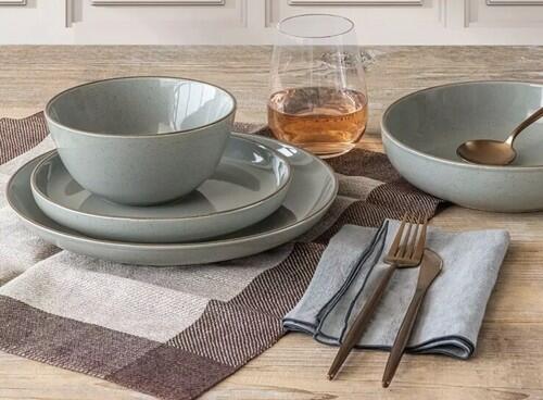 [Like_new] over&back Options 16-piece Dinnerware Set - Blue