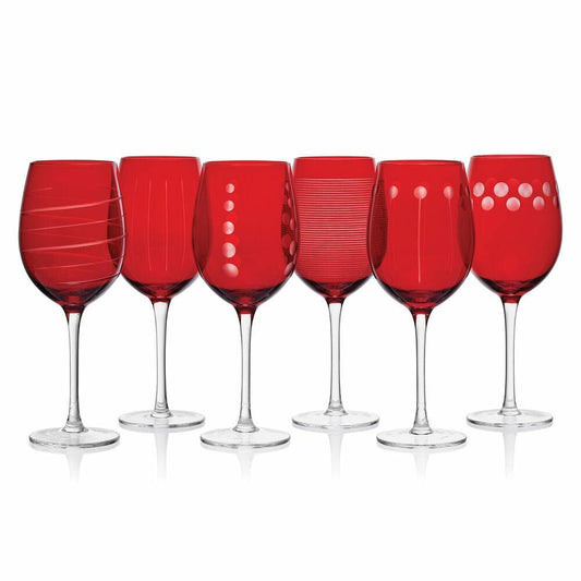 [Like_new] Mikasa Cheers® Set of 6 Ruby Wine Glasses