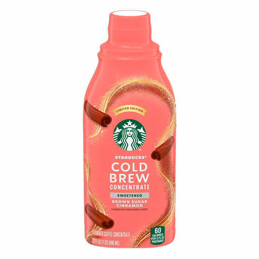 BB02/25 Starbucks Brown Sugar Cinnamon Cold Brew Concentrate 32oz New Sealed