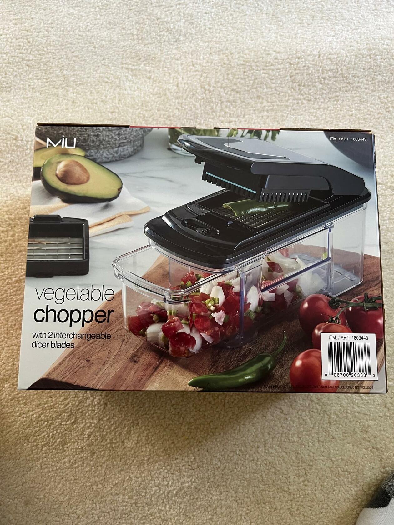 [Very_good] MIU Vegetable Chopper With 2 Interchangeable Dicer Blades