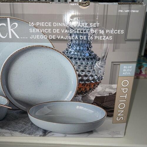 [Like_new] over&back Options 16-piece Dinnerware Set - Blue