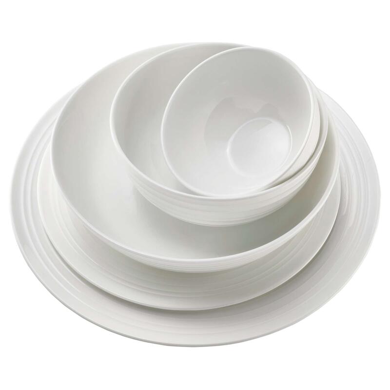 [Like_new] Mikasa Ciara 40-Piece Dinnerware Set, Bone China, Chip-Resistant, Dining
