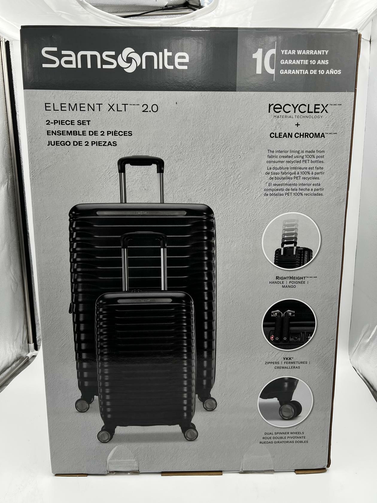[Like_new] Samsonite Element XLT 2.0 2-Piece Hardside Luggage Set - Black