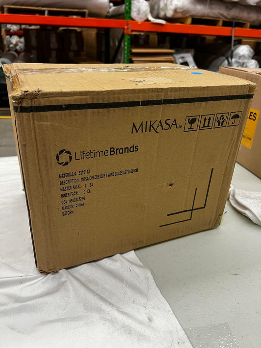 [Like_new] Mikasa Cheers® Set of 6 Ruby Wine Glasses