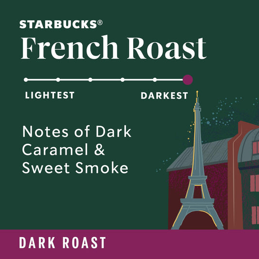 BB12/24 Starbucks Whole Bean Coffee, Dark Roast French 100% Arabica (28 oz)