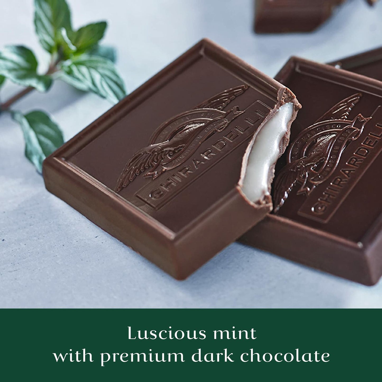 Ghirardelli, Dark Chocolate Mint Filled Squares, 5.32oz (Pack of 3)