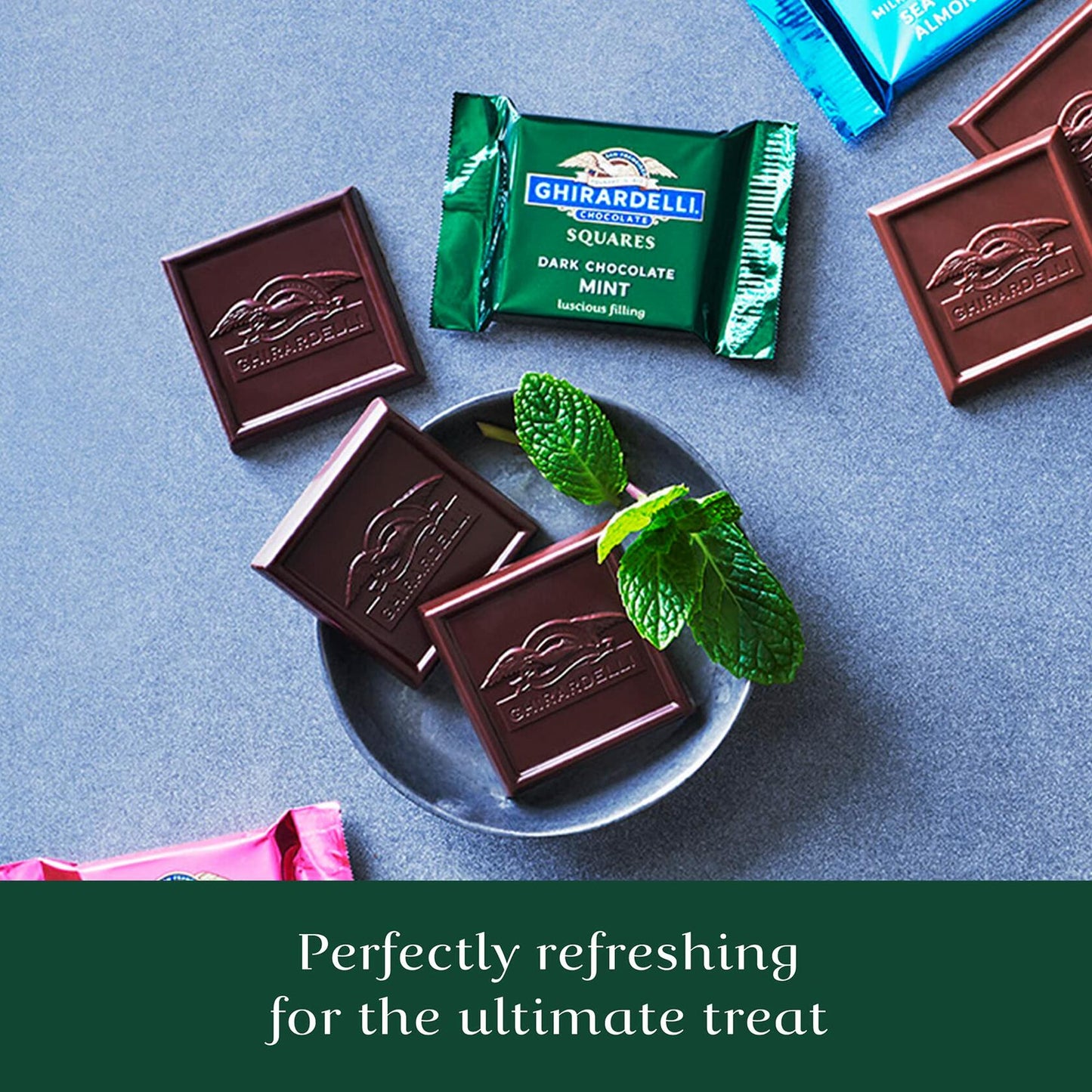 Ghirardelli, Dark Chocolate Mint Filled Squares, 5.32oz (Pack of 3)