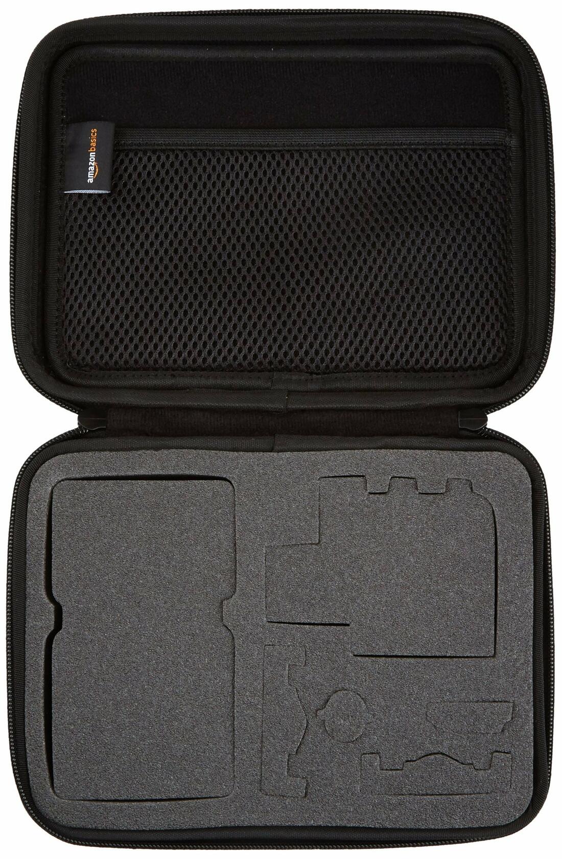 Amazon Basics Small Carrying Case for GoPro And Accessories, Solid, Black