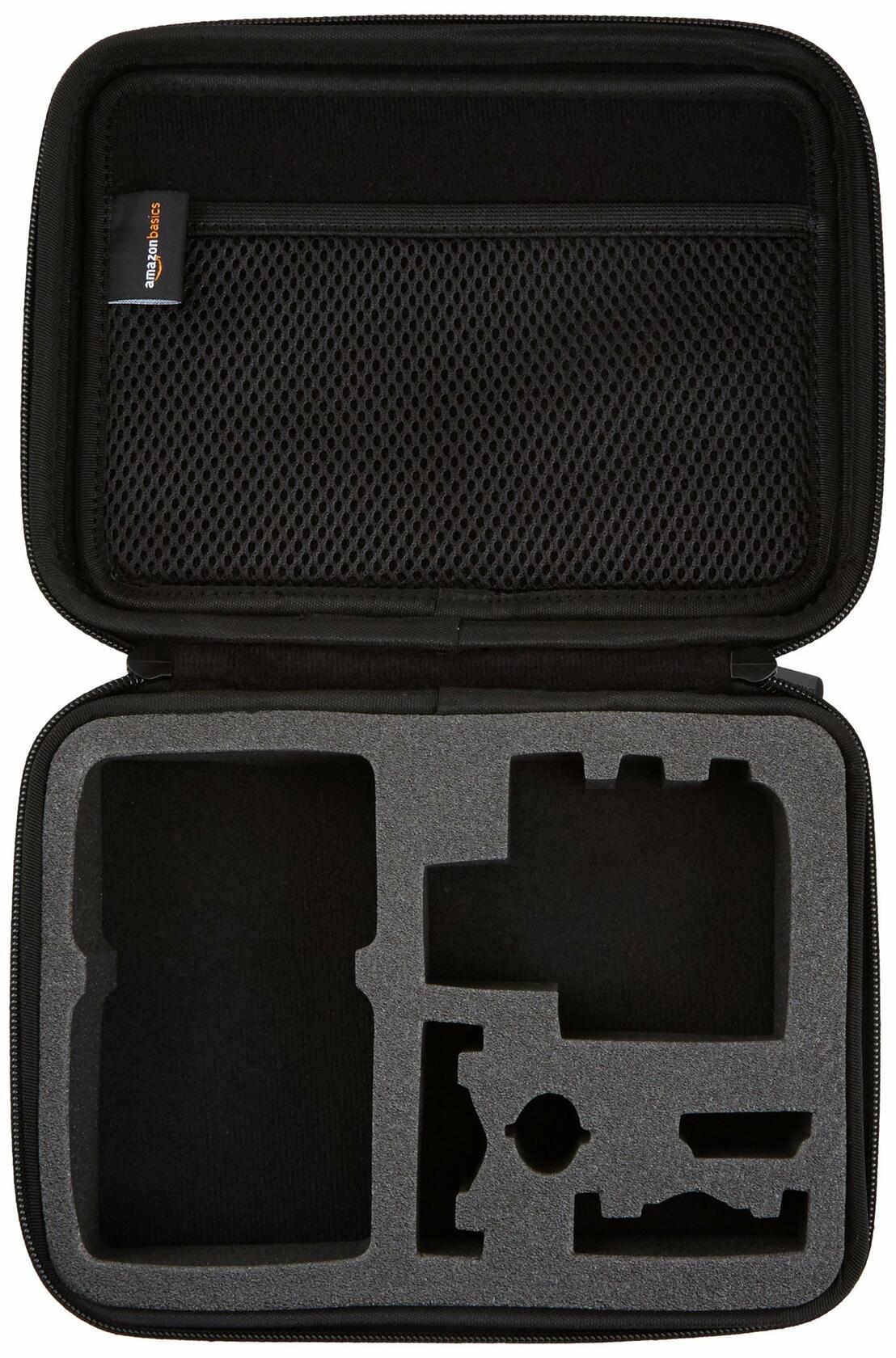 Amazon Basics Small Carrying Case for GoPro And Accessories, Solid, Black