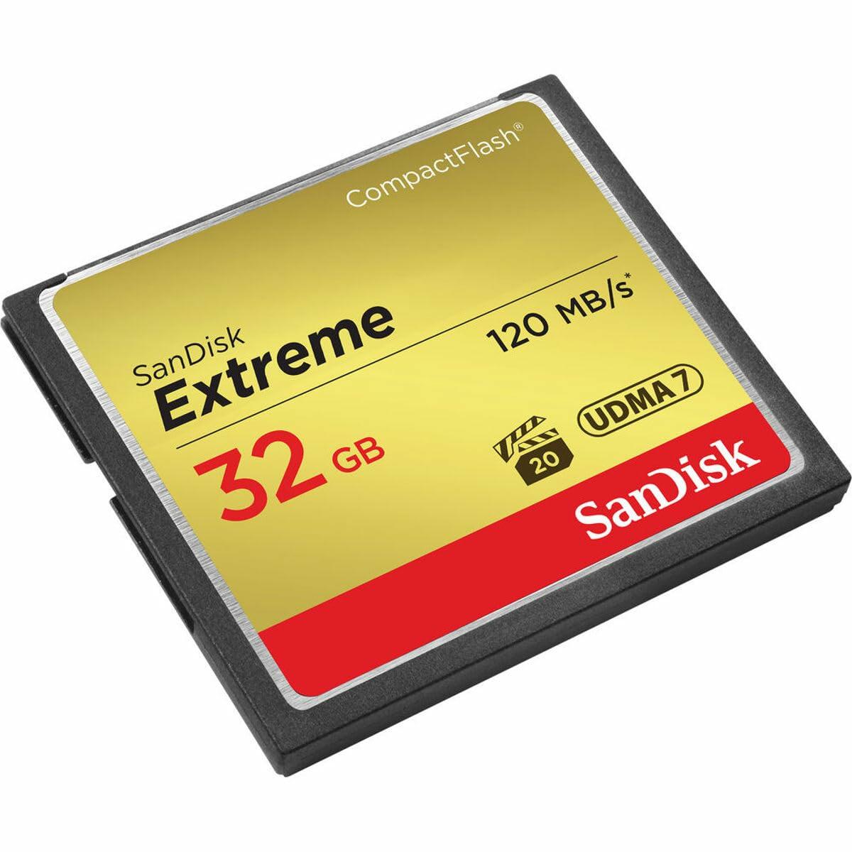 SanDisk SDCFXSB-032G-G46 CF Extreme Memory Card 32GB 120MB/S Class 10