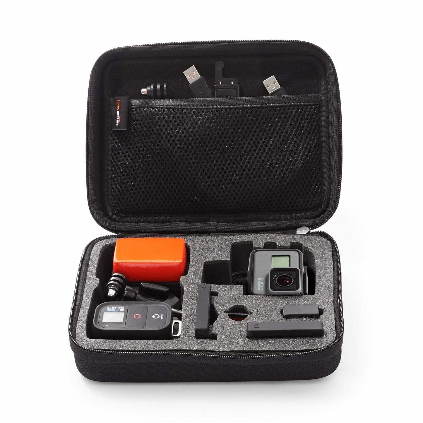 Amazon Basics Small Carrying Case for GoPro And Accessories, Solid, Black