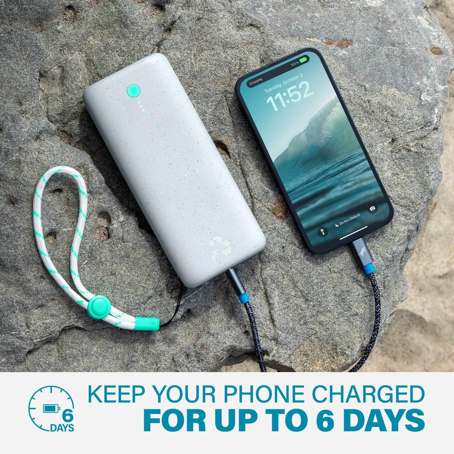 Nimble Champ Pro Portable Charger, 20,000mAh PowerBank with Cable,65W Dual USB-C