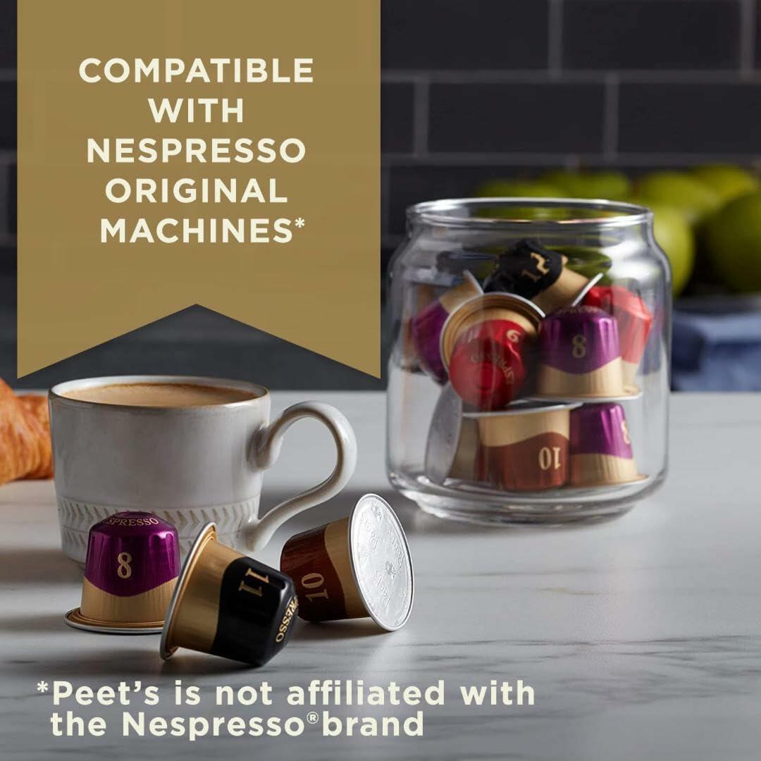 Peet's Coffee, Dark Roast Espresso Capsules (10 Boxes of 10 Espresso Capsules)