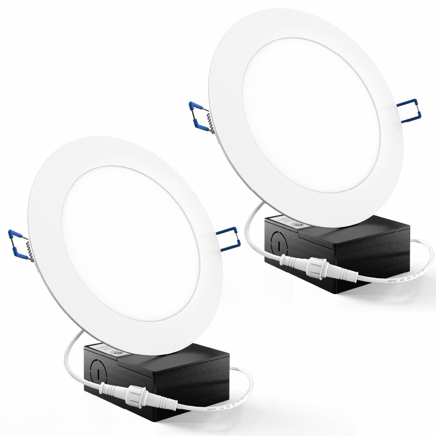 Sunco Recessed Lighting 6 Inch LED, 50000 Lifetime Hours ETL 2 Pack.