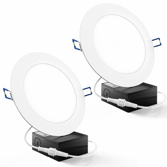 Sunco Recessed Lighting 6 Inch LED, 50000 Lifetime Hours ETL 2 Pack.