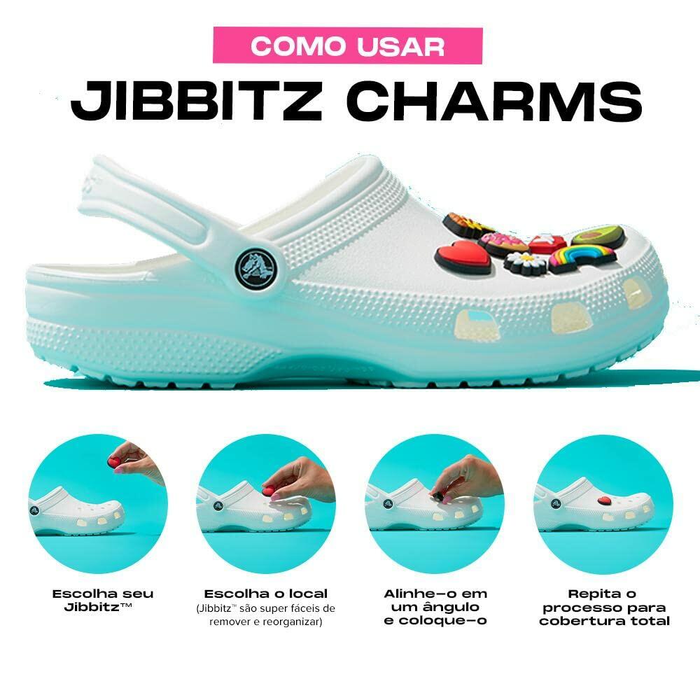 Crocs Jibbitz Drink Shoe Charms White Wine Glass Unisex Adult