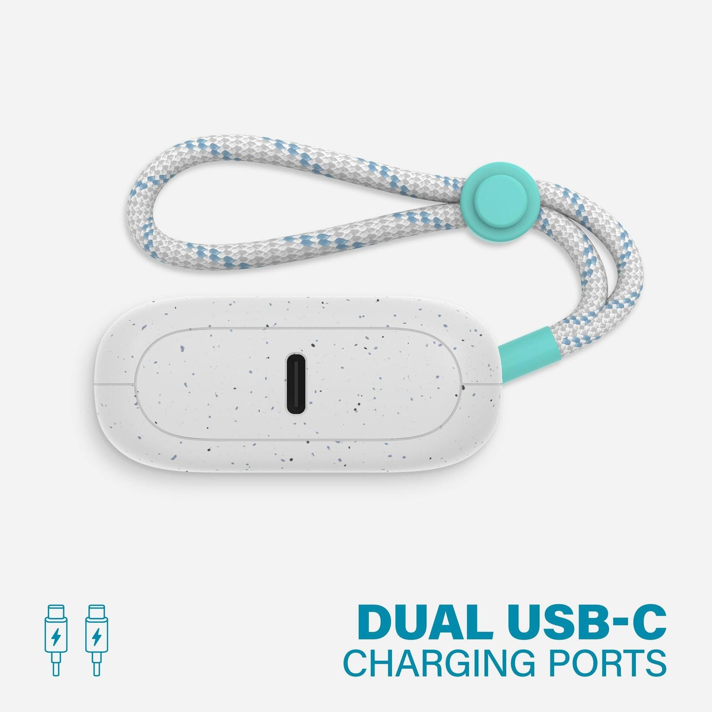 Nimble Champ Pro Portable Charger, 20,000mAh PowerBank with Cable,65W Dual USB-C