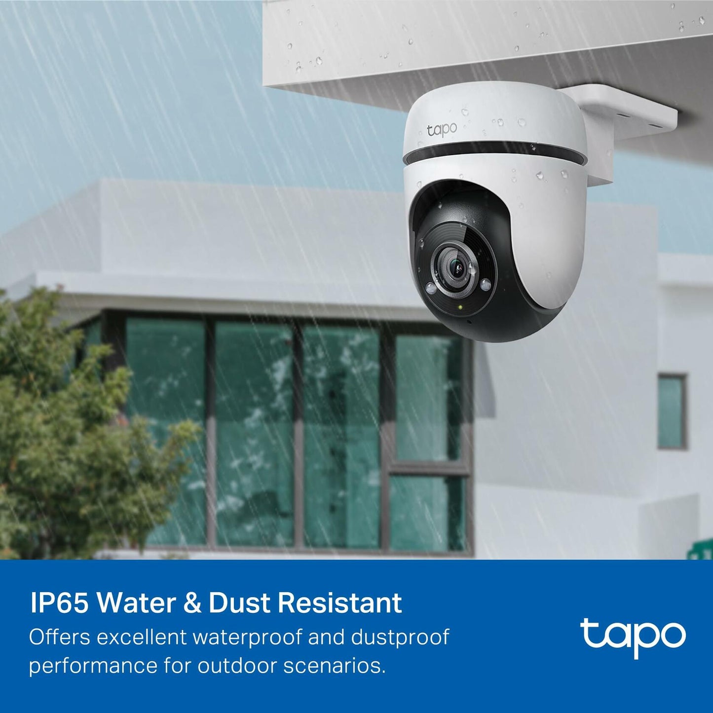 Tapo 1080P Outdoor Wired Pan/Tilt Security Wi-Fi Camera, 360° View
