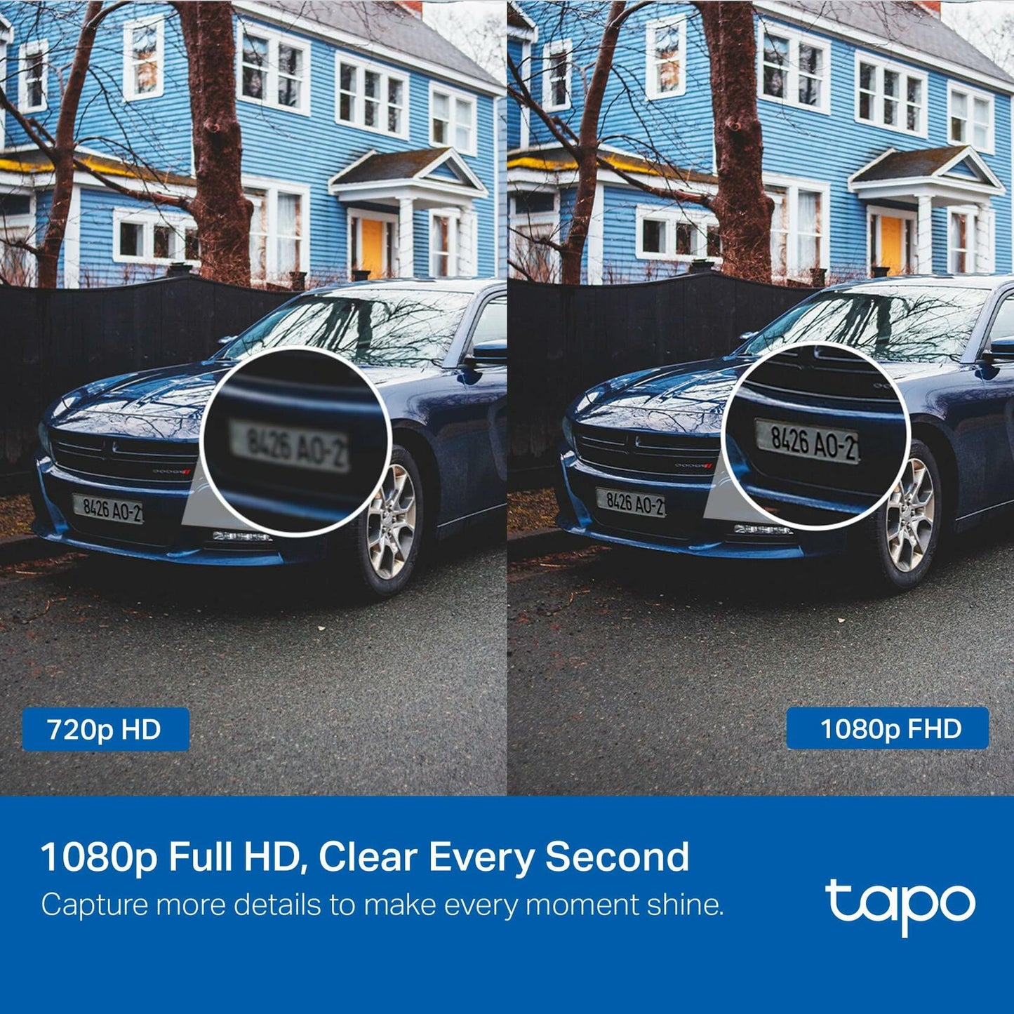 Tapo 1080P Outdoor Wired Pan/Tilt Security Wi-Fi Camera, 360° View