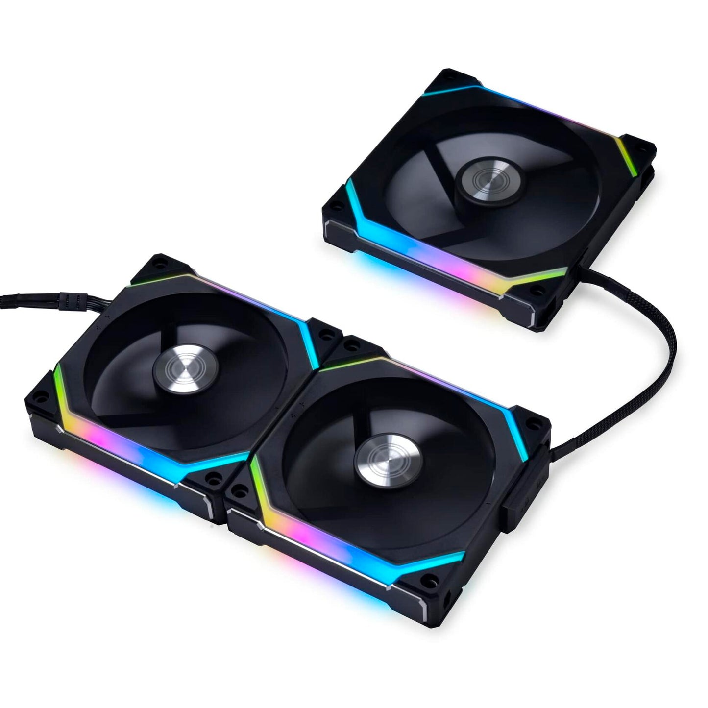 Lian Li UNI Fan SL120 V2 RGB Black Triple Pack with Controller - UF-SL120V2-3B