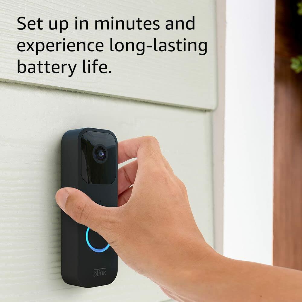 Blink Video Doorbell (newest model) Works with Alexa (Black)