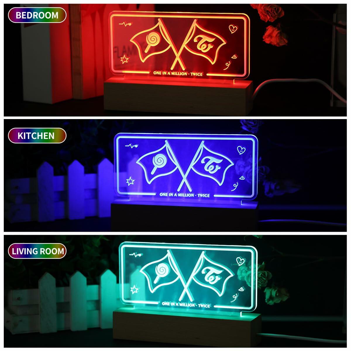 [Like_new] Yanmzmin LED Night Light 7 Colors Adjustable Nightlight Lamp