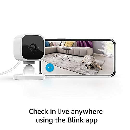 Blink Mini - Compact indoor plug-in smart security camera – 1 camera (White)