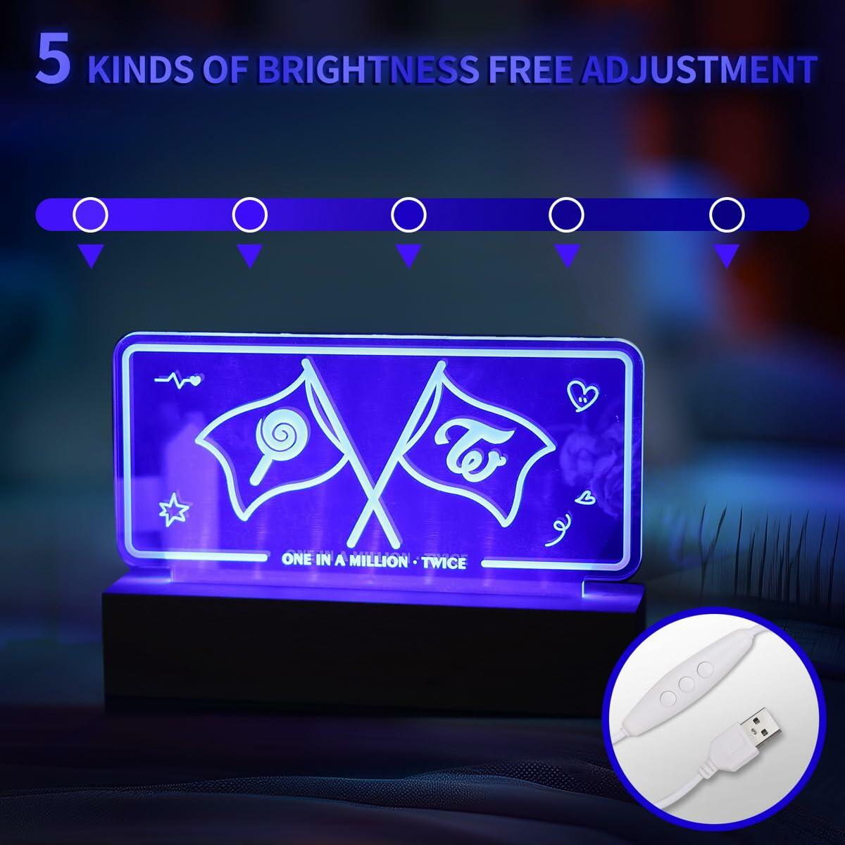 [Like_new] Yanmzmin LED Night Light 7 Colors Adjustable Nightlight Lamp