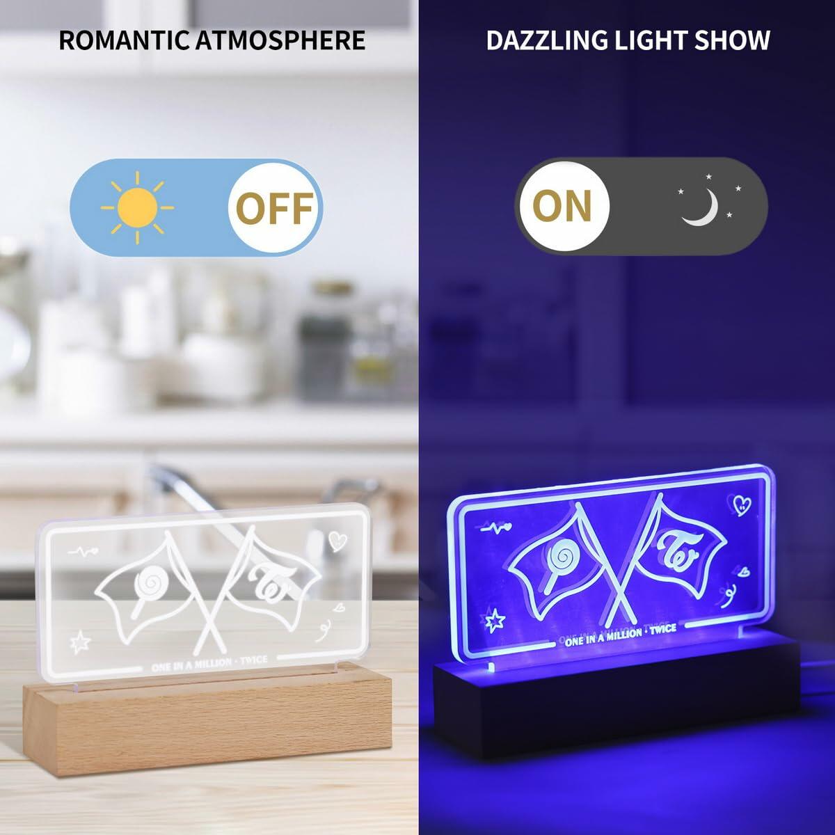 [Like_new] Yanmzmin LED Night Light 7 Colors Adjustable Nightlight Lamp