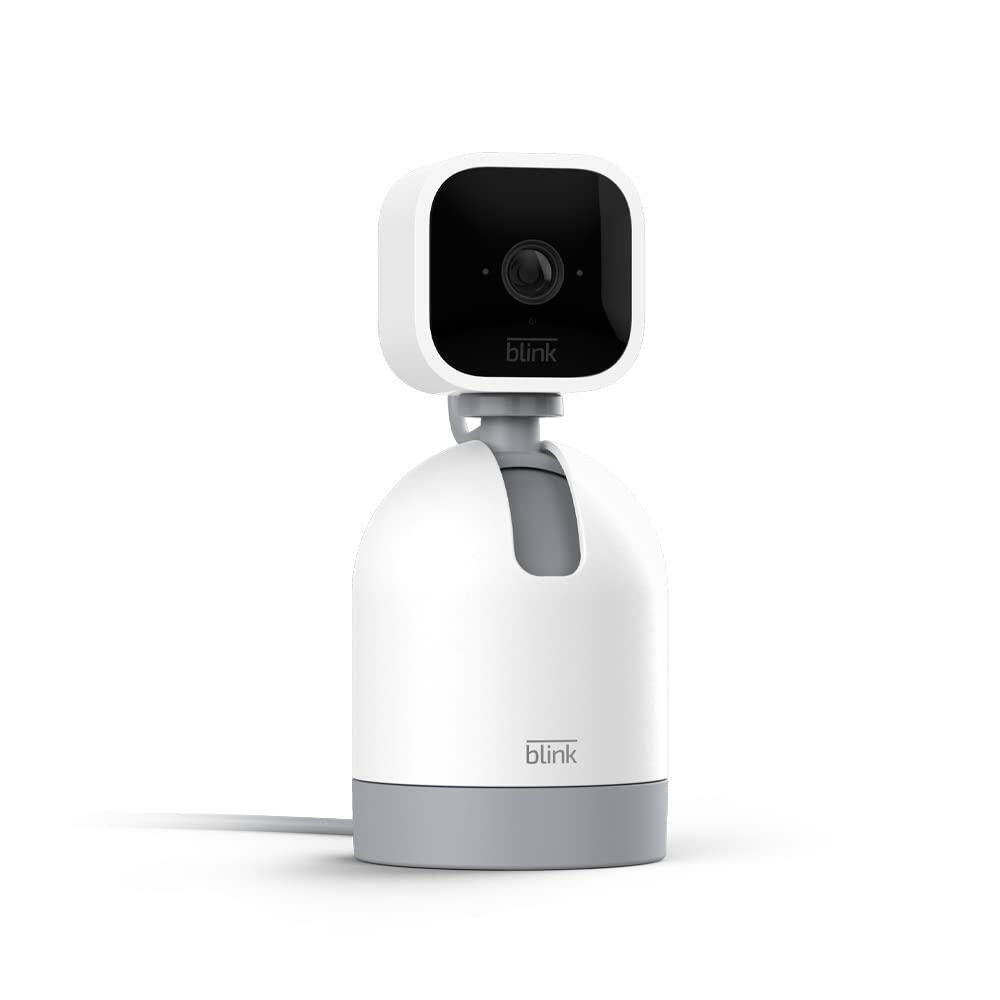 Blink Mini Pan-Tilt Camera (newest model), Works with Alexa (White)