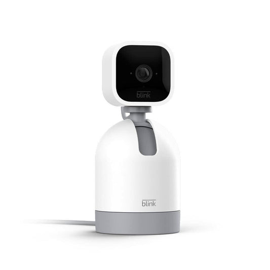 Blink Mini Pan-Tilt Camera (newest model), Works with Alexa (White)