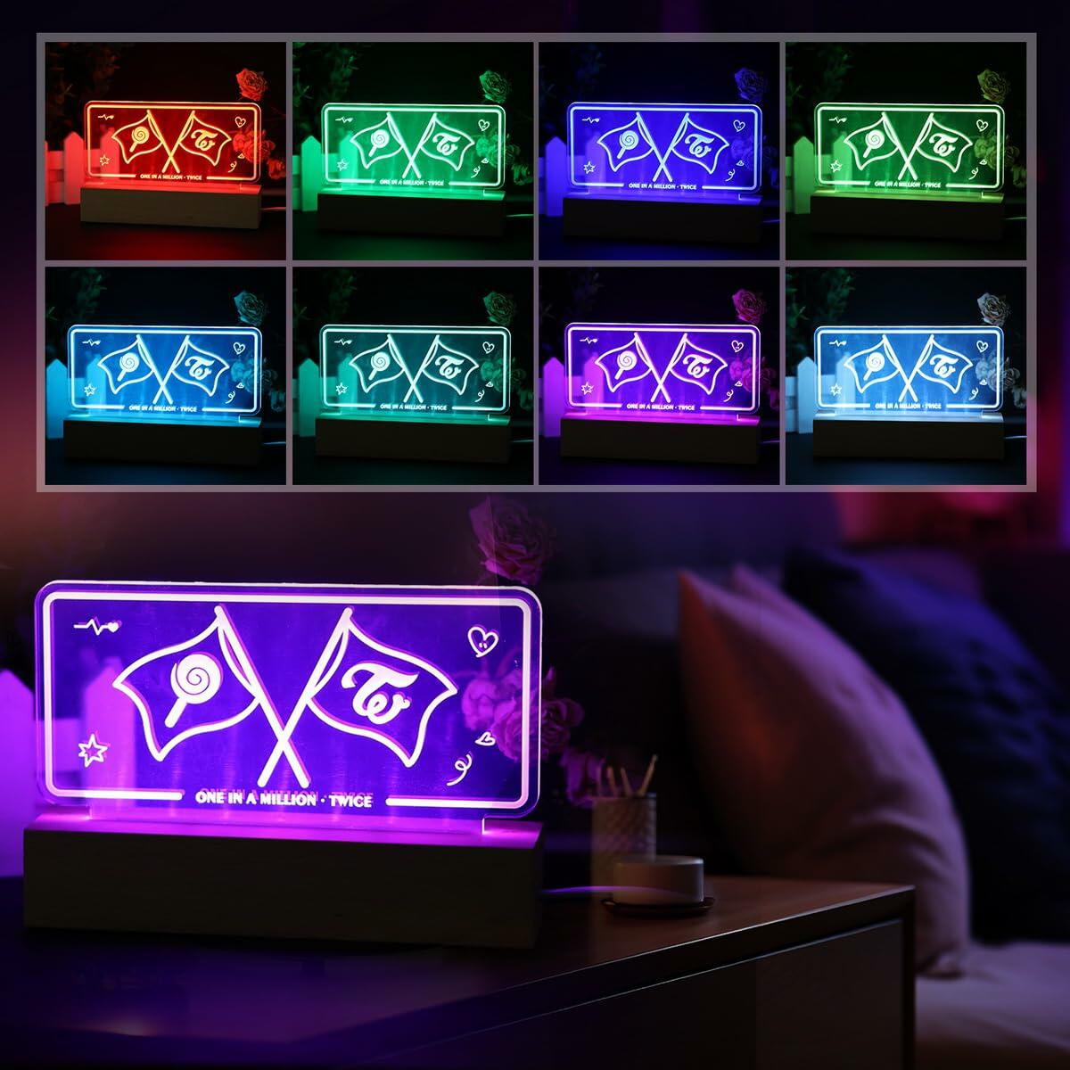[Like_new] Yanmzmin LED Night Light 7 Colors Adjustable Nightlight Lamp