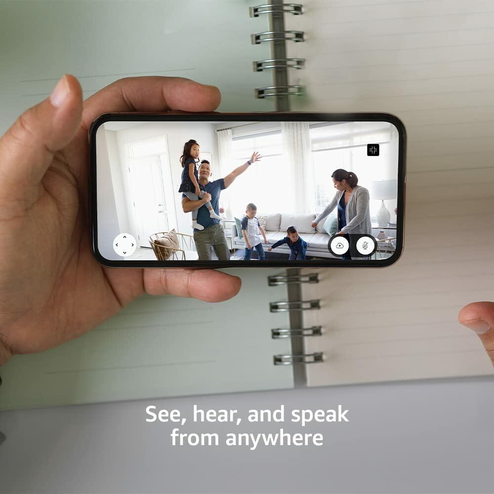 Blink Mini Pan-Tilt Camera (newest model), Works with Alexa (White)
