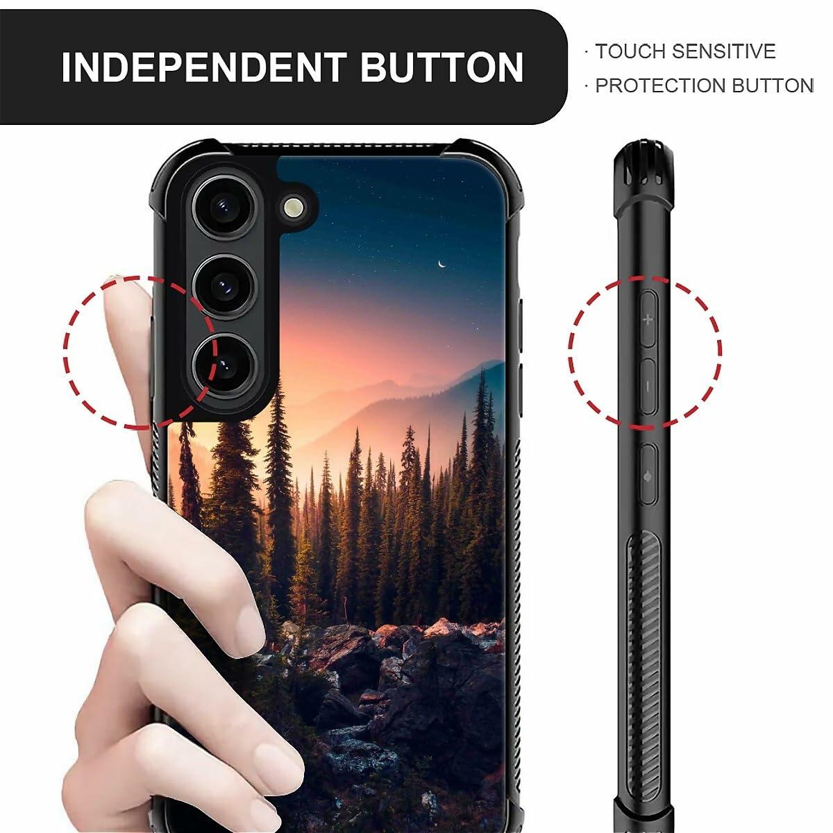 Goodsprout Compatible with Samsung Galaxy S23 Case,Mountain Dreams Tree Pattern