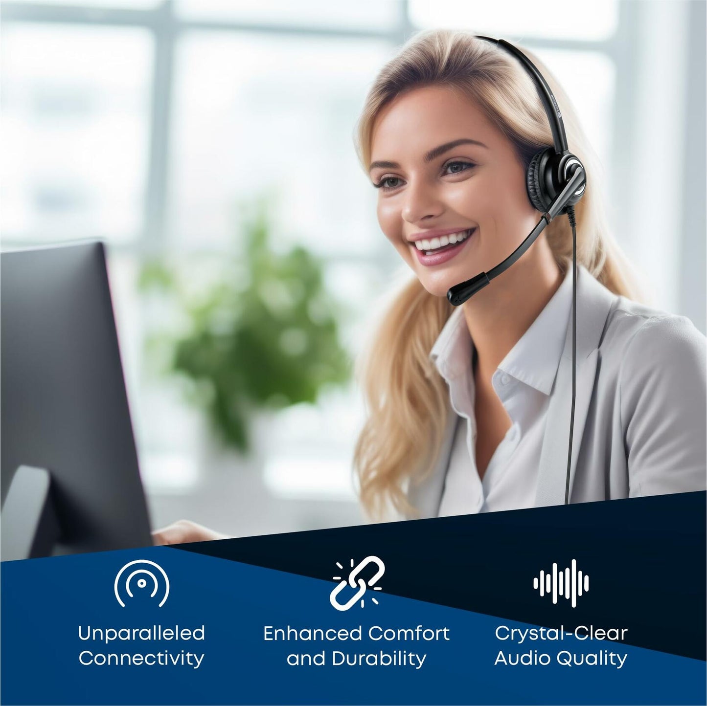 VoicePro 10 Professional Home Office and Call Center USB Headset