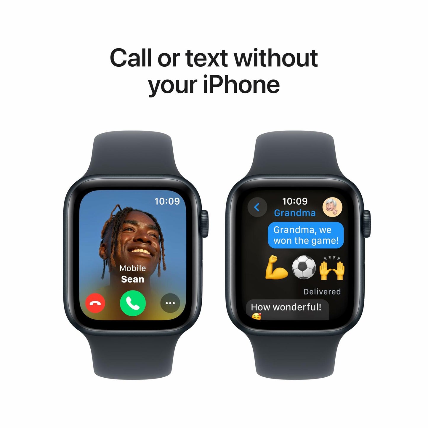 Apple Watch SE (2nd Gen) [GPS 44mm] MXEK3LL/A Midnight Aluminum Case M/L