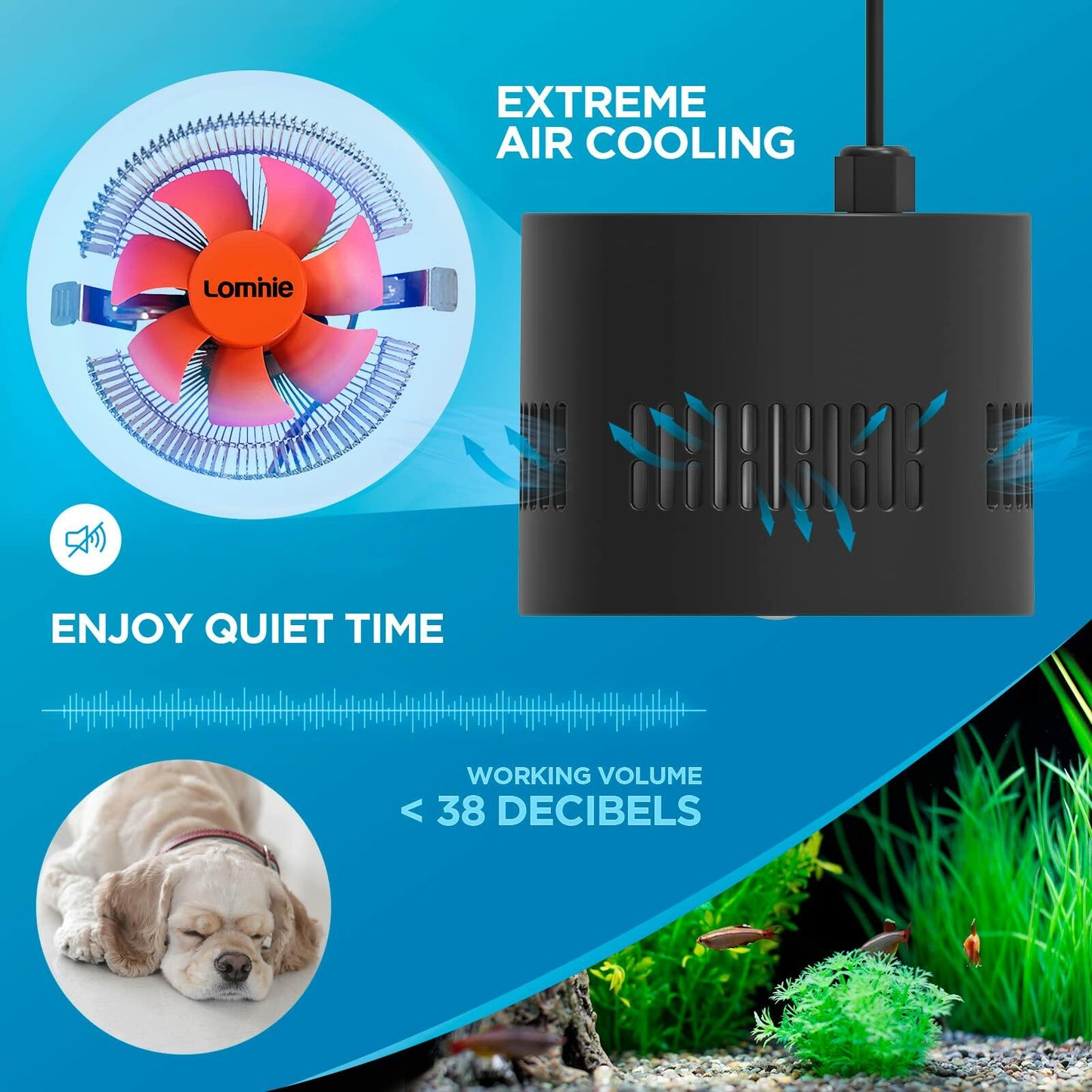 Lominie LED Aquarium Light, Remote Control (F120 80W Freshwater)