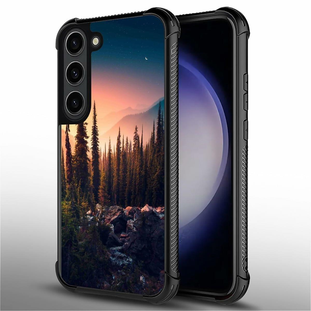 Goodsprout Compatible with Samsung Galaxy S23 Case,Mountain Dreams Tree Pattern