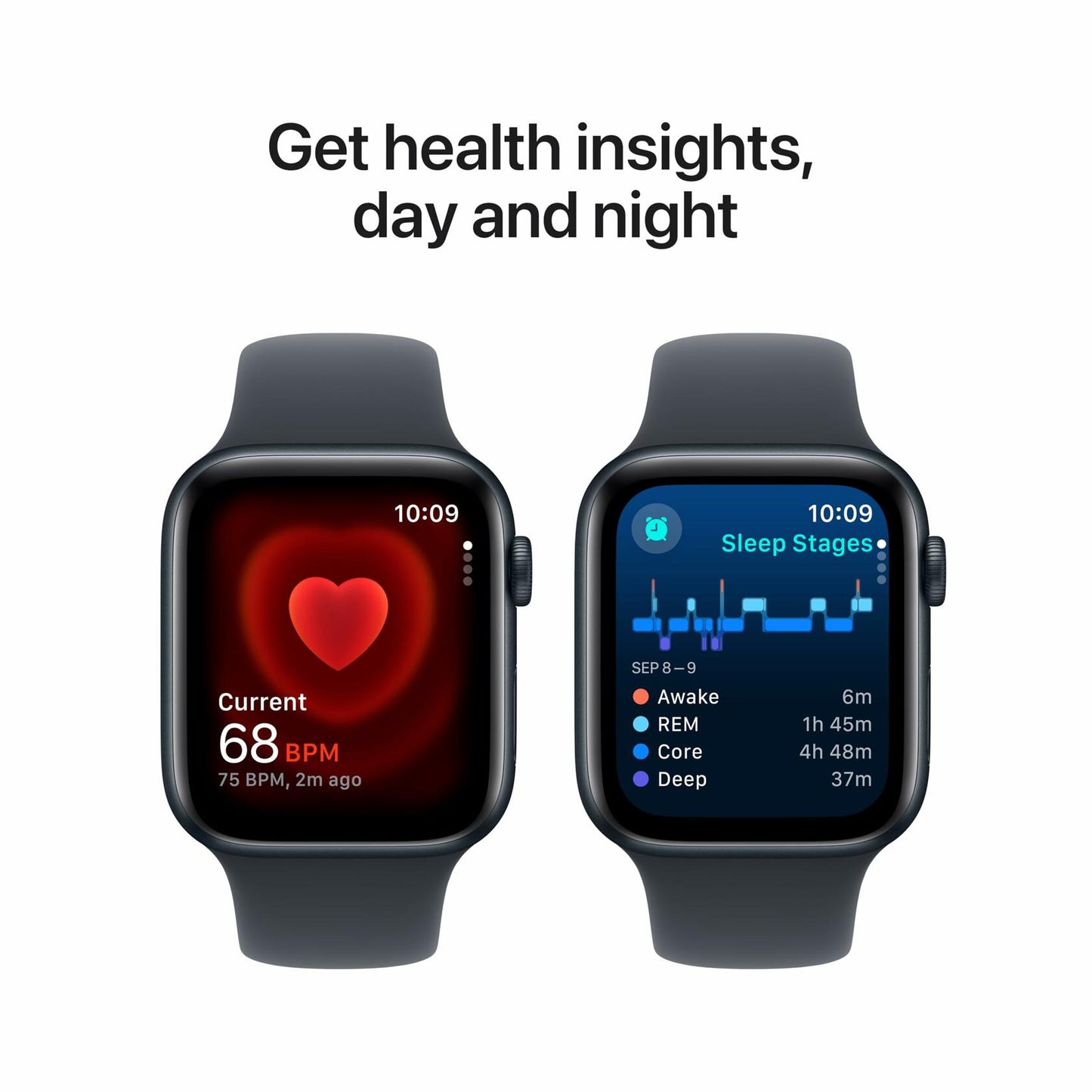 Apple Watch SE (2nd Gen) [GPS 44mm] MXEK3LL/A Midnight Aluminum Case M/L