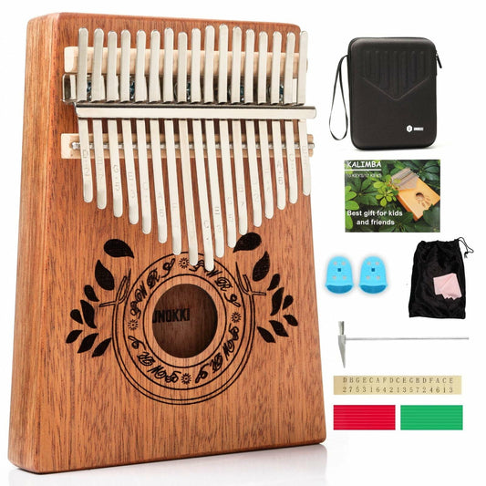 UNOKKI Kalimba Thumb Piano Portable Mahogany 17 Key Mbira Finger Piano