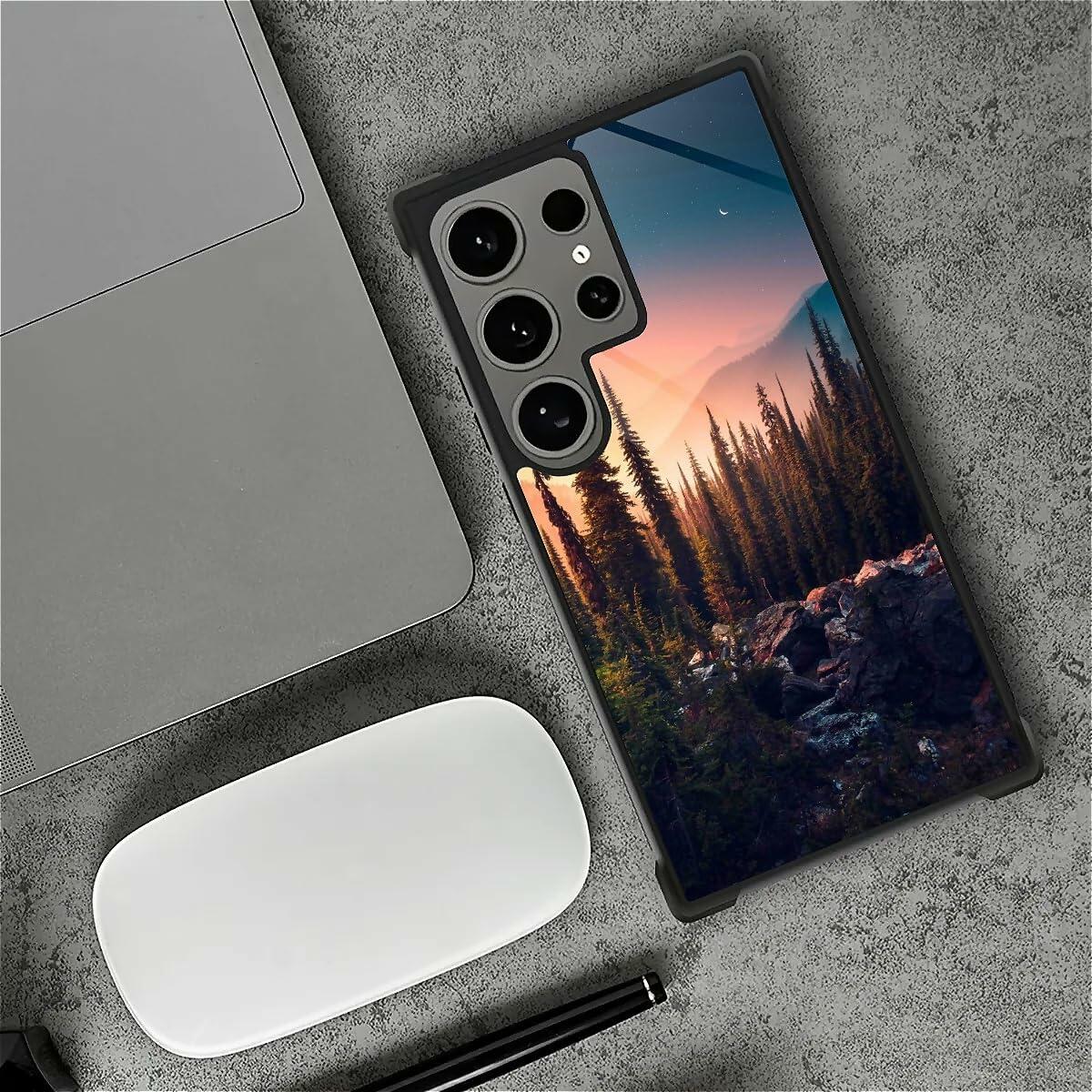 Goodsprout Compatible with Samsung Galaxy S24 Ultra Case, Mountain Dreams Tree