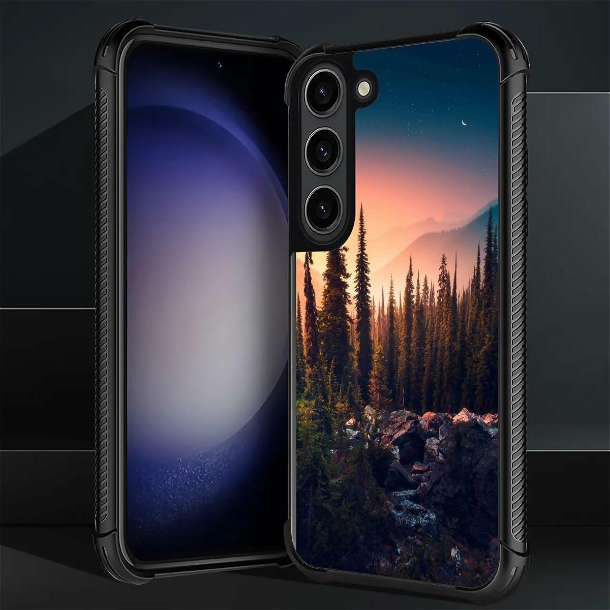 Goodsprout Compatible with Samsung Galaxy S23 Case,Mountain Dreams Tree Pattern