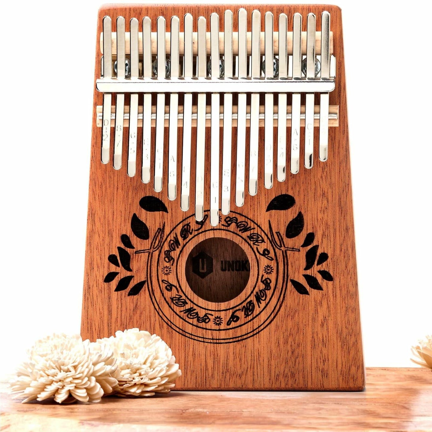 UNOKKI Kalimba Thumb Piano Portable Mahogany 17 Key Mbira Finger Piano