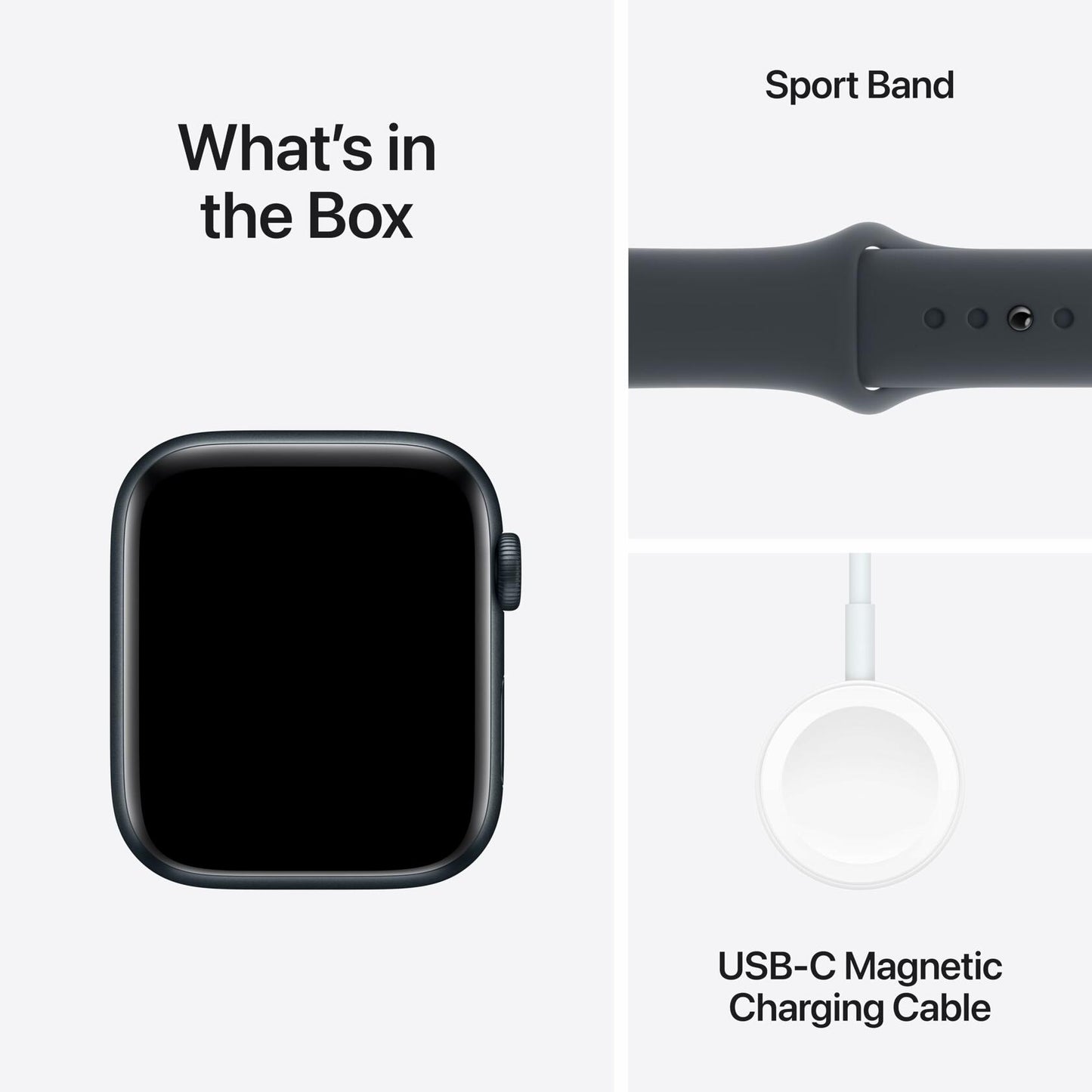 Apple Watch SE (2nd Gen) [GPS 44mm] MXEK3LL/A Midnight Aluminum Case M/L