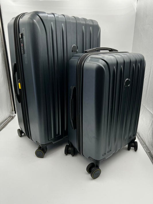[Like_new] Delsey Paris Accelerate 2-Piece 30" & 22" CarryOn Hardside Luggage Set Dark Gray