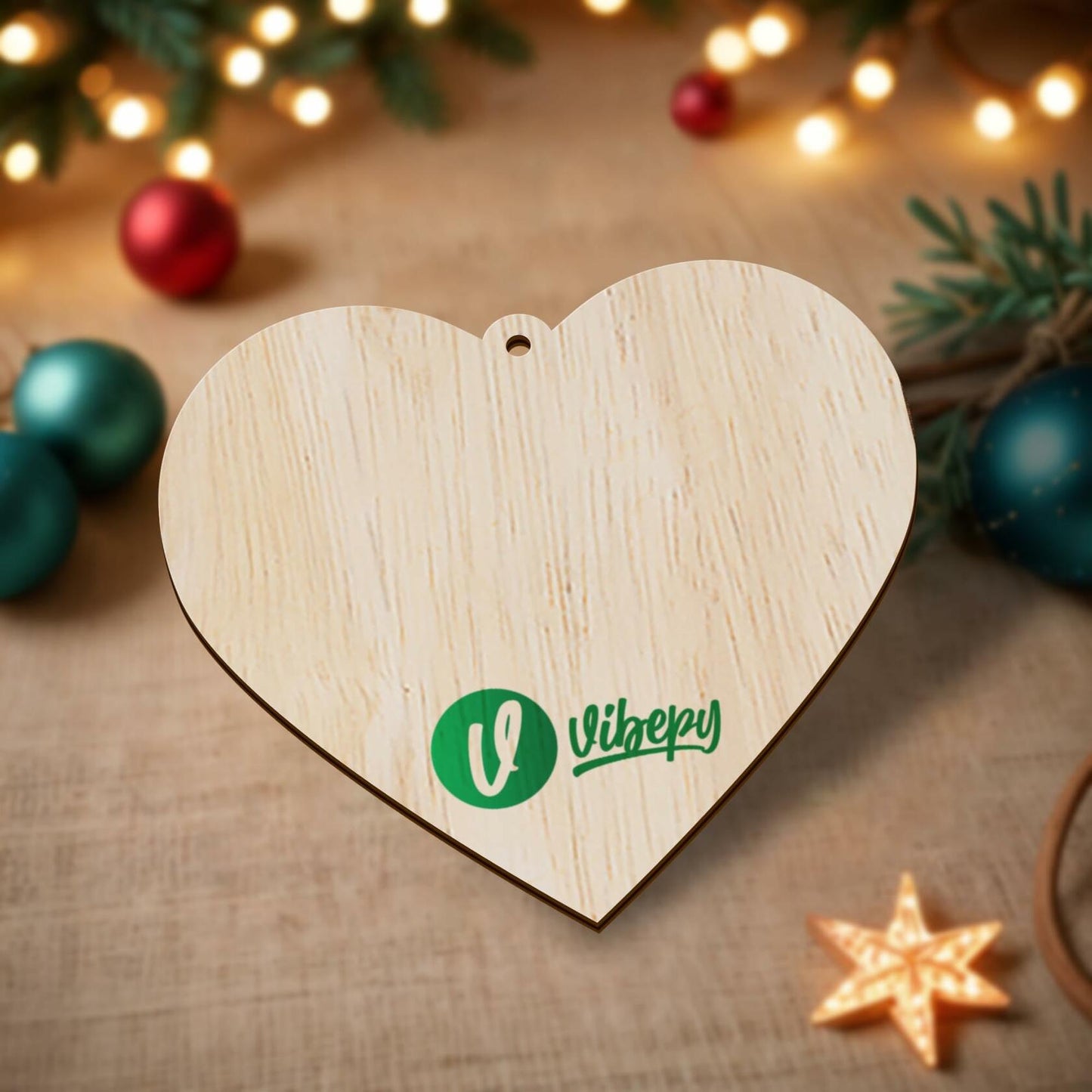 V VIBEPY 50th Anniversary 2-Layer Couples Ornament Decorative Keepsake