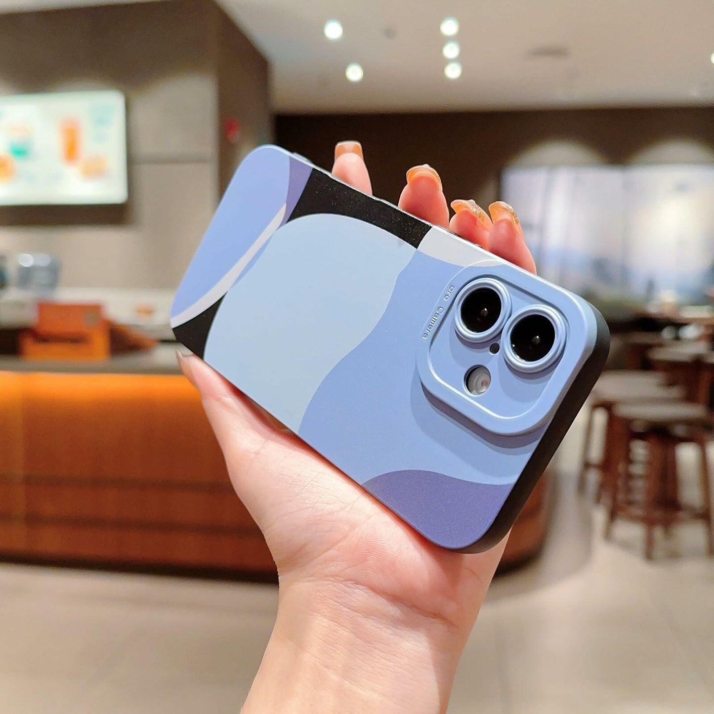 YKCZL Compatible with iPhone 16 Case,Cute Painted Art Pattern Full Camera Lens
