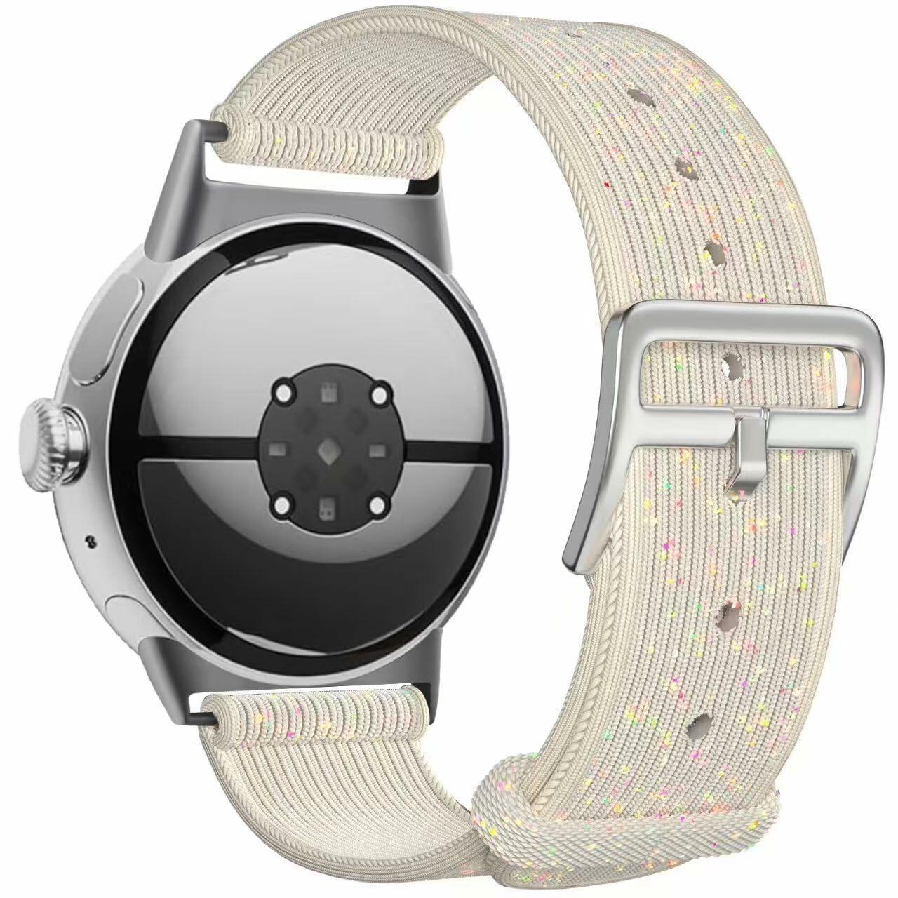 SKCC Knitted Glitter Watch Bands for Google Pixel 1/2 - Women's Stylish Fit