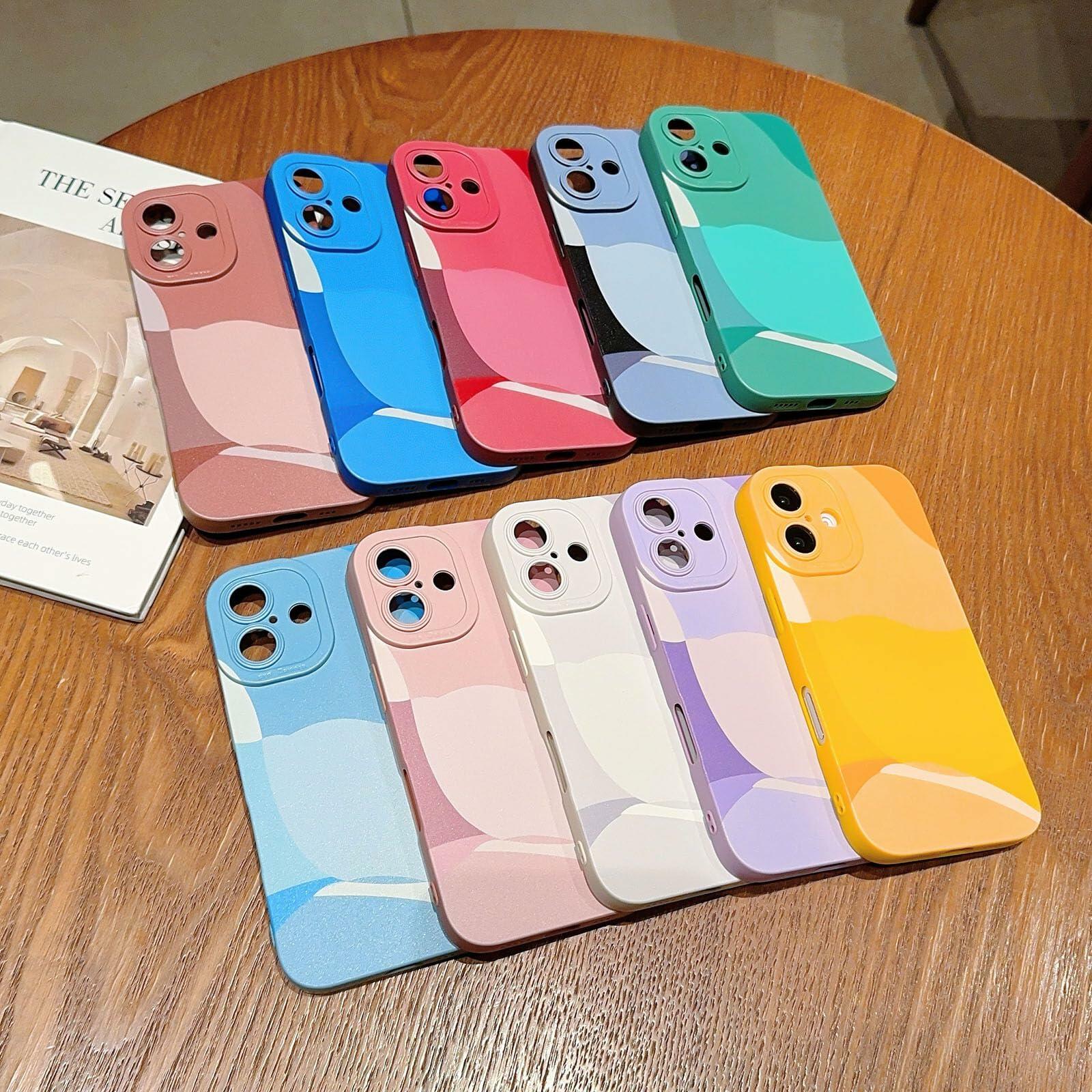 YKCZL Compatible with iPhone 16 Case,Cute Painted Art Pattern Full Camera Lens