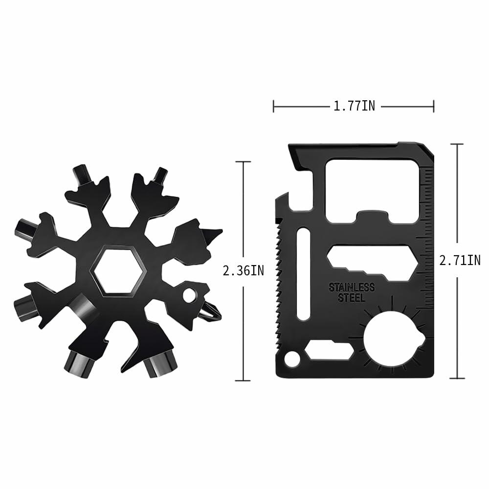18 in 1 Multi Tool Black Stocking Stuffers Gifts for Men Dad